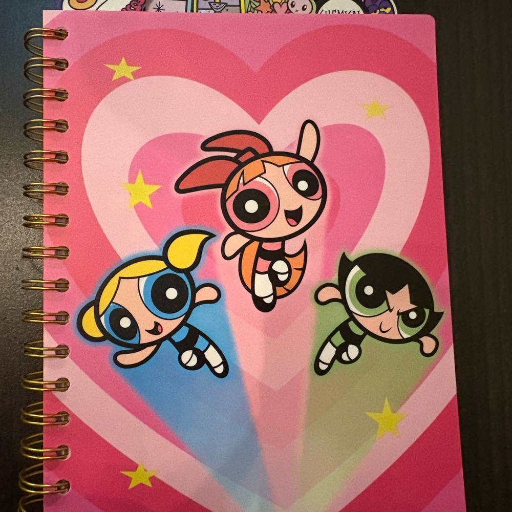 Pink and Gold Spiral Notebook